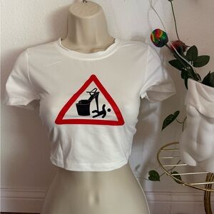 Stripper Crop Top Babydoll Exotic Dancer Pleaser Heel Shoe Caution Dominatrix